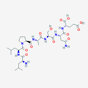 molecular formula C32H54N8O12 B14228655 L-Leucyl-L-leucyl-L-prolyl-L-alanyl-L-seryl-L-asparaginyl-L-glutamic acid CAS No. 823835-41-2