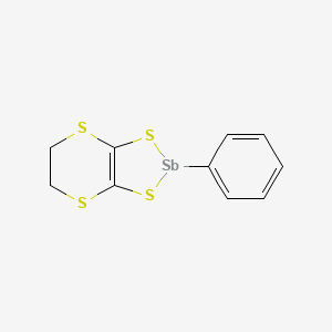 molecular formula C10H9S4Sb B14228671 2-Phenyl-5,6-dihydro-2H-[1,3,2]dithiastibolo[4,5-b][1,4]dithiine CAS No. 828938-08-5