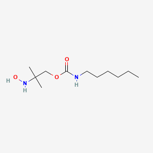 Carbamic acid, hexyl-, 2-(hydroxyamino)-2-methylpropyl ester