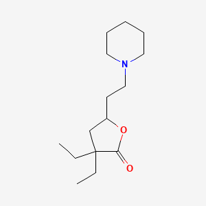 molecular formula C15H27NO2 B14228680 3,3-Diethyl-5-[2-(piperidin-1-yl)ethyl]oxolan-2-one CAS No. 827017-74-3