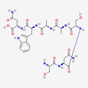 molecular formula C31H44N10O12 B14228683 H-Ser-Asn-Ser-Ala-Ala-Trp-Asn-OH CAS No. 765901-64-2