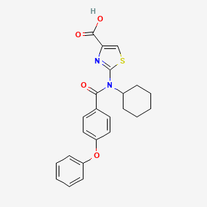 2-[Cyclohexyl-(4-phenoxybenzoyl)amino]-1,3-thiazole-4-carboxylic acid