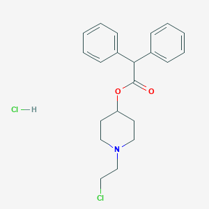 molecular formula C21H25Cl2NO2 B142288 4-Diphenylacetoxy-N-(2-chloroethyl)piperidine hydrochloride 