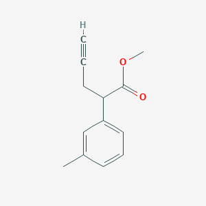 Methyl 2-(3-methylphenyl)pent-4-ynoate