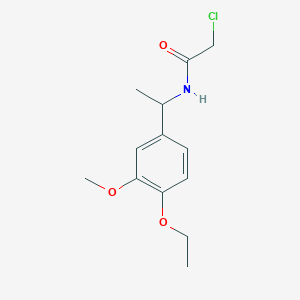 molecular formula C13H18ClNO3 B1422887 2-氯-N-[1-(4-乙氧基-3-甲氧基苯基)乙基]乙酰胺 CAS No. 1311313-59-3