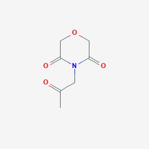 molecular formula C7H9NO4 B1422895 4-(2-Oxopropyl)morpholine-3,5-dione CAS No. 1248462-62-5
