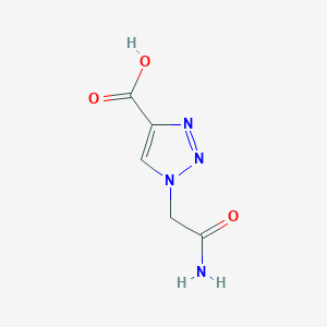 molecular formula C5H6N4O3 B1422904 1-(carbamoylmethyl)-1H-1,2,3-triazole-4-carboxylic acid CAS No. 1249437-36-2