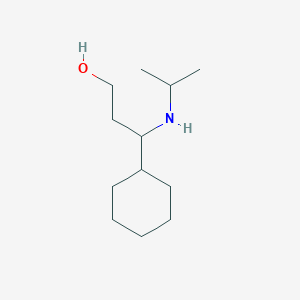 molecular formula C12H25NO B1422911 3-Cyclohexyl-3-[(propan-2-yl)amino]propan-1-ol CAS No. 1311314-28-9