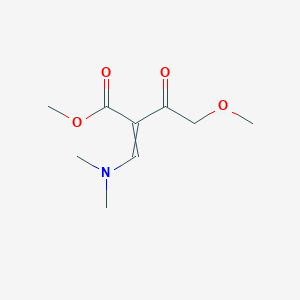 molecular formula C9H15NO4 B1422913 Methyl 2-(dimethylaminomethylidene)-4-methoxy-3-oxobutanoate CAS No. 127958-23-0