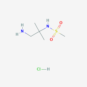 molecular formula C5H15ClN2O2S B1422922 N-(1-amino-2-methylpropan-2-yl)methanesulfonamide hydrochloride CAS No. 1311315-72-6