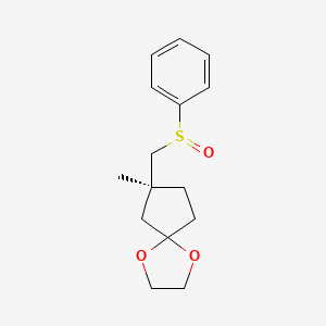 (7S)-7-[(Benzenesulfinyl)methyl]-7-methyl-1,4-dioxaspiro[4.4]nonane