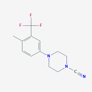 4-[4-Methyl-3-(trifluoromethyl)phenyl]piperazine-1-carbonitrile