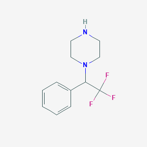 molecular formula C12H15F3N2 B1422924 1-(2,2,2-三氟-1-苯乙基)哌嗪 CAS No. 1076195-24-8