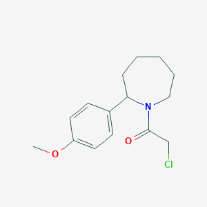molecular formula C15H20ClNO2 B1422925 2-氯-1-[2-(4-甲氧基苯基)氮杂辛-1-基]乙酮 CAS No. 1306605-09-3