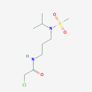molecular formula C9H19ClN2O3S B1422926 2-氯-N-{3-[N-(丙烷-2-基)甲磺酰胺]丙基}乙酰胺 CAS No. 1311317-82-4