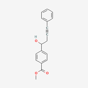 molecular formula C18H16O3 B14229263 Methyl 4-(1-hydroxy-4-phenylbut-3-yn-1-yl)benzoate CAS No. 823175-16-2