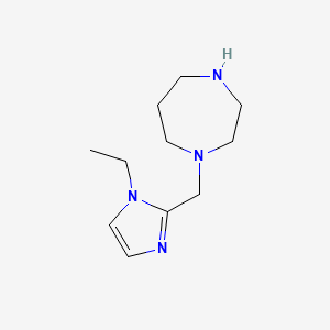 molecular formula C11H20N4 B1422929 1-[(1-乙基-1H-咪唑-2-基)甲基]-1,4-二氮杂辛烷 CAS No. 1311317-01-7