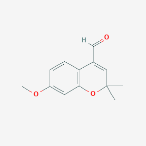 2H-1-Benzopyran-4-carboxaldehyde, 7-methoxy-2,2-dimethyl-