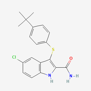 1H-Indole-2-carboxamide, 5-chloro-3-[[4-(1,1-dimethylethyl)phenyl]thio]-