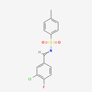 N-[(3-Chloro-4-fluorophenyl)methylidene]-4-methylbenzene-1-sulfonamide