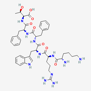 L-Lysyl-N~5~-(diaminomethylidene)-L-ornithyl-L-tryptophyl-L-phenylalanyl-L-phenylalanyl-L-threonine