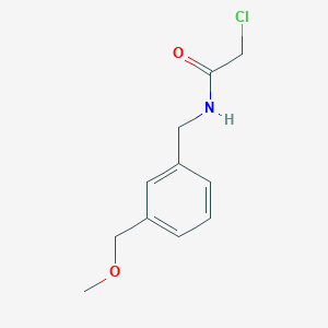 molecular formula C11H14ClNO2 B1422939 2-chloro-N-{[3-(methoxymethyl)phenyl]methyl}acetamide CAS No. 1184688-99-0