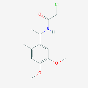 molecular formula C13H18ClNO3 B1422940 2-chloro-N-[1-(4,5-dimethoxy-2-methylphenyl)ethyl]acetamide CAS No. 1311314-77-8