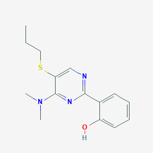 6-[6-(Dimethylamino)-5-(propylsulfanyl)pyrimidin-2(1H)-ylidene]cyclohexa-2,4-dien-1-one