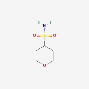 molecular formula C5H11NO3S B1422960 恶烷-4-磺酰胺 CAS No. 1058131-55-7