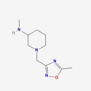 molecular formula C10H18N4O B1422963 N-甲基-1-[(5-甲基-1,2,4-噁二唑-3-基)甲基]哌啶-3-胺 CAS No. 1247701-90-1