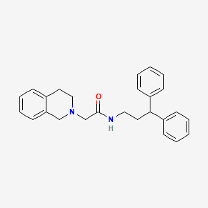 molecular formula C26H28N2O B14229725 2-(3,4-Dihydroisoquinolin-2(1H)-yl)-N-(3,3-diphenylpropyl)acetamide CAS No. 827310-00-9