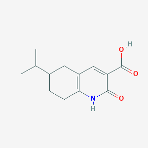 molecular formula C13H17NO3 B1422976 2-氧代-6-(丙烷-2-基)-1,2,5,6,7,8-六氢喹啉-3-羧酸 CAS No. 1267216-40-9