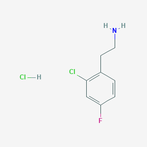 molecular formula C8H10Cl2FN B1422982 2-(2-氯-4-氟苯基)乙-1-胺盐酸盐 CAS No. 874285-32-2