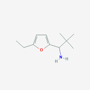 molecular formula C11H19NO B1422993 1-(5-Ethylfuran-2-yl)-2,2-dimethylpropan-1-amine CAS No. 1306607-08-8