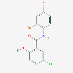 N-(2-Bromo-4-fluorophenyl)-5-chloro-2-hydroxybenzamide