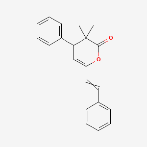 3,3-Dimethyl-4-phenyl-6-(2-phenylethenyl)-3,4-dihydro-2H-pyran-2-one