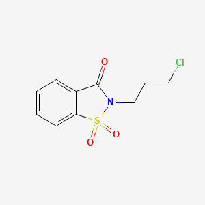 molecular formula C10H10ClNO3S B14230089 2-(3-Chloropropyl)-1H-1lambda~6~,2-benzothiazole-1,1,3(2H)-trione CAS No. 544695-21-8