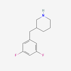 molecular formula C12H15F2N B1423009 3-[(3,5-Difluorophenyl)methyl]piperidine CAS No. 1225687-78-4