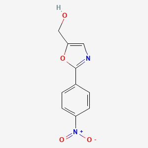 molecular formula C10H8N2O4 B1423010 [2-(4-Nitrophenyl)-1,3-oxazol-5-yl]methanol CAS No. 1315365-55-9