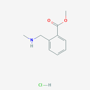 molecular formula C10H14ClNO2 B1423012 Methyl 2-[(methylamino)methyl]benzoate hydrochloride CAS No. 1311316-44-5