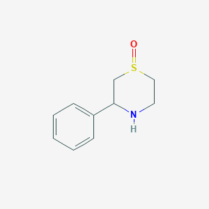 molecular formula C10H13NOS B1423014 3-Phenyl-1lambda4-thiomorpholin-1-one CAS No. 1315367-21-5