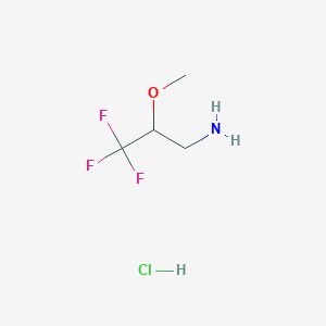 molecular formula C4H9ClF3NO B1423023 3,3,3-Trifluoro-2-methoxypropan-1-amine hydrochloride CAS No. 1306603-48-4
