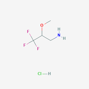 molecular formula C4H9ClF3NO B1423023 3,3,3-三氟-2-甲氧基丙-1-胺盐酸盐 CAS No. 1306603-48-4