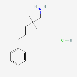 molecular formula C13H22ClN B1423024 2,2-Dimethyl-5-phenylpentan-1-amine hydrochloride CAS No. 1306606-57-4
