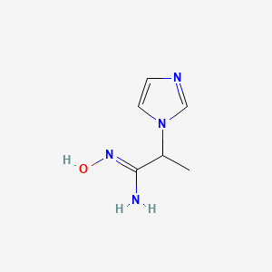 molecular formula C6H10N4O B1423026 N'-hydroxy-2-(1H-imidazol-1-yl)propanimidamide CAS No. 1251408-67-9