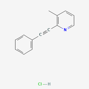 3-Methyl-2-(2-phenylethynyl)pyridine;hydrochloride