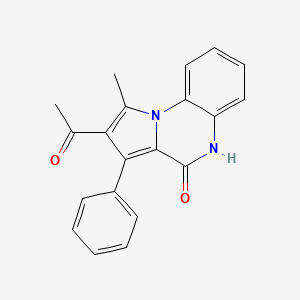 1-(4-Hydroxy-1-methyl-3-phenylpyrrolo[1,2-a]quinoxalin-2-yl)ethanone