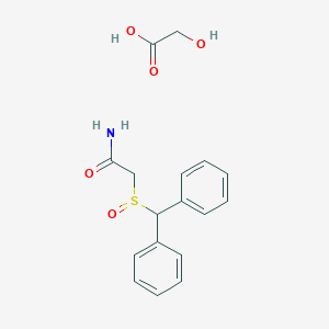 2-Benzhydrylsulfinylacetamide;2-hydroxyacetic acid