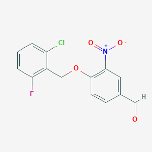 Benzaldehyde, 4-[(2-chloro-6-fluorophenyl)methoxy]-3-nitro-