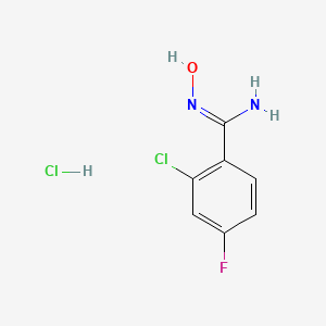2-chloro-4-fluoro-N'-hydroxybenzene-1-carboximidamide hydrochloride